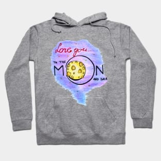 Love to the moon gift for her Hoodie